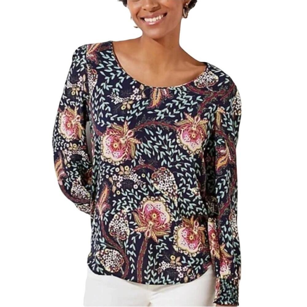 Loft Multicolored Floral Patterned Blouse Size XS